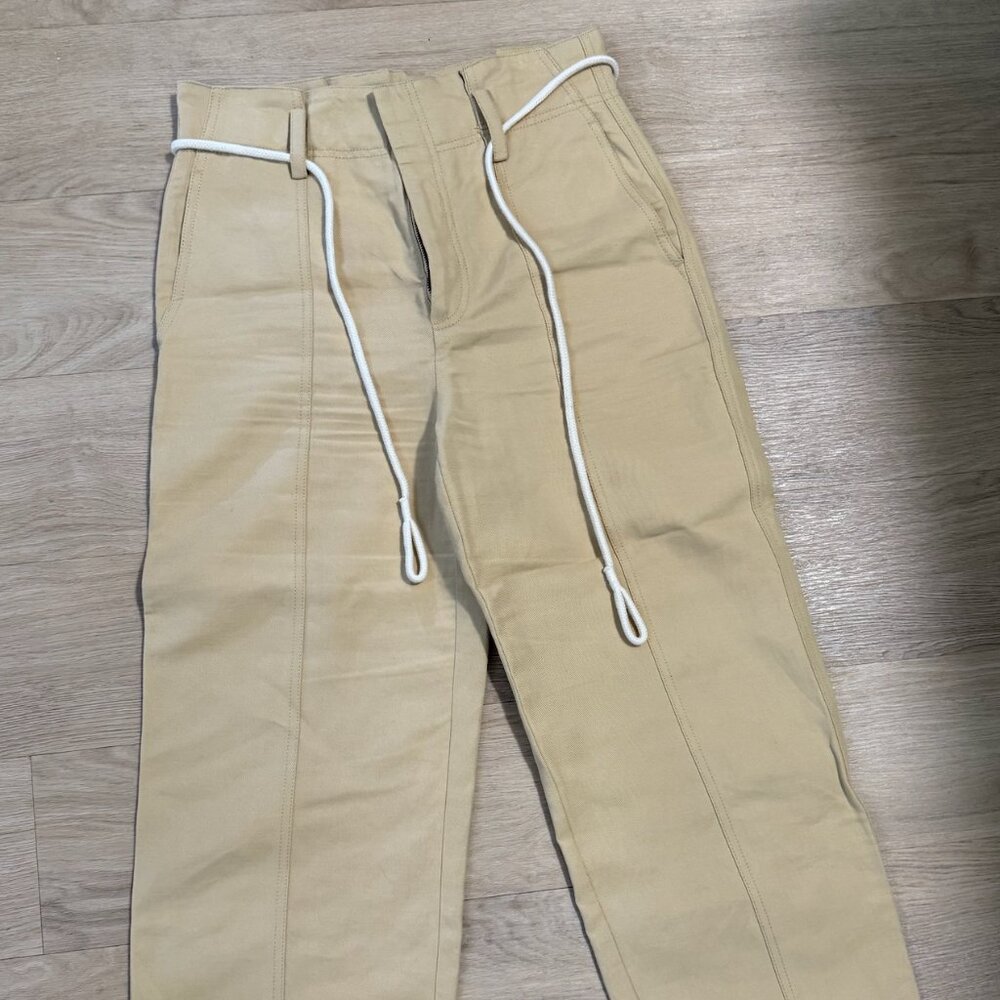 Vince High Waisted Rope Belted Cropped Trouser - Size 4